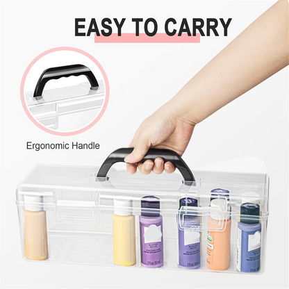 Acrylic Paint Storage Box, 30 Bottle Capacity Acrylic Paint Storage Box for 2 Fluid Ounces Acrylic Paint,Storage Box